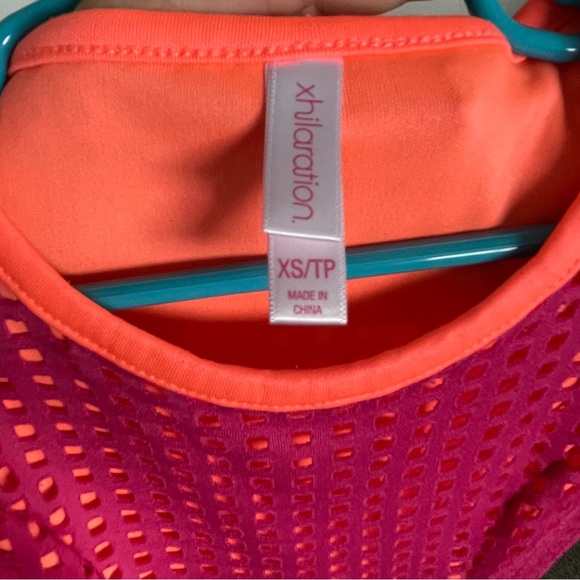 Girls Xhiliration neon mesh overlay Dress XS - Picture 3 of 3